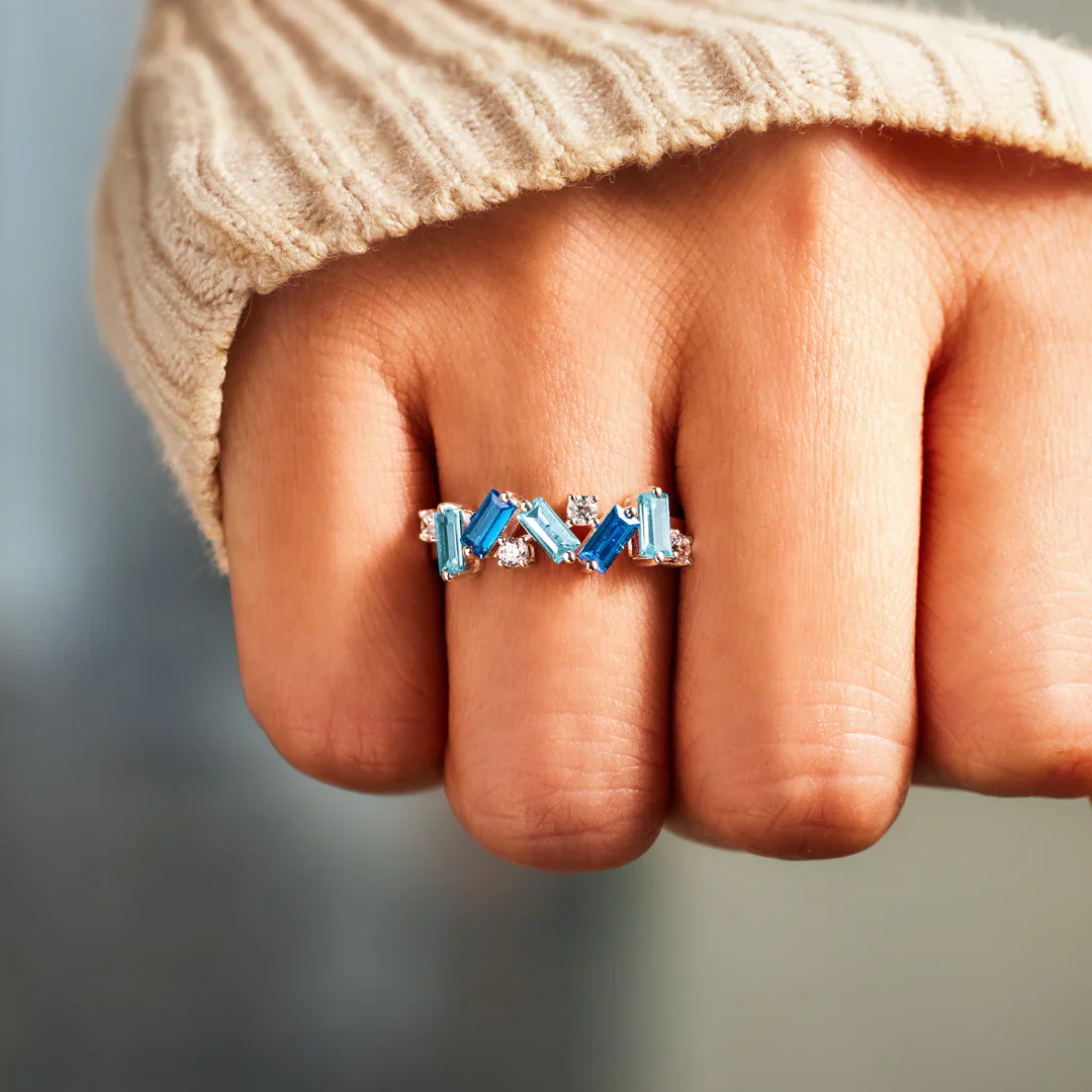 Alaya Blue - S925 Rhodium Plated Ring