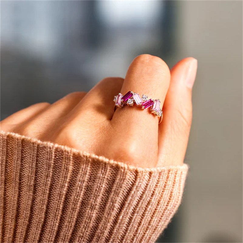 Alaya Pink - S925 Rhodium Plated Ring