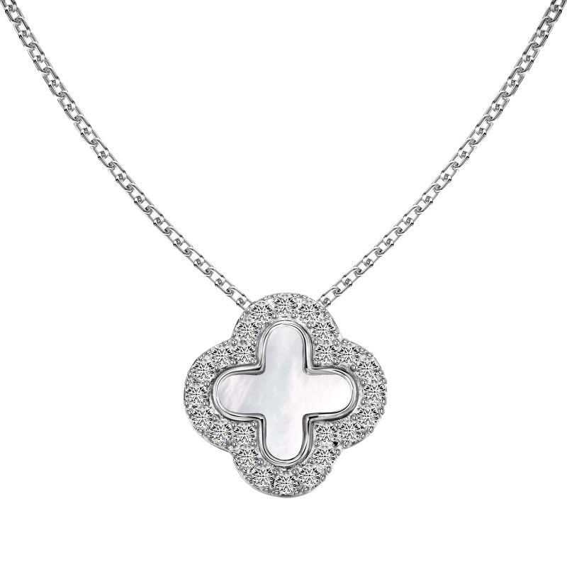 Clover 4in1 - S295 Rhodium Plated Necklace