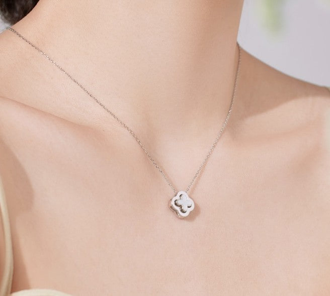 Clover 4in1 - S295 Rhodium Plated Necklace