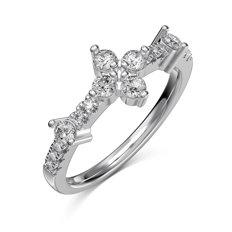 Ixora Glam - S925 Rhodium Plated Ring