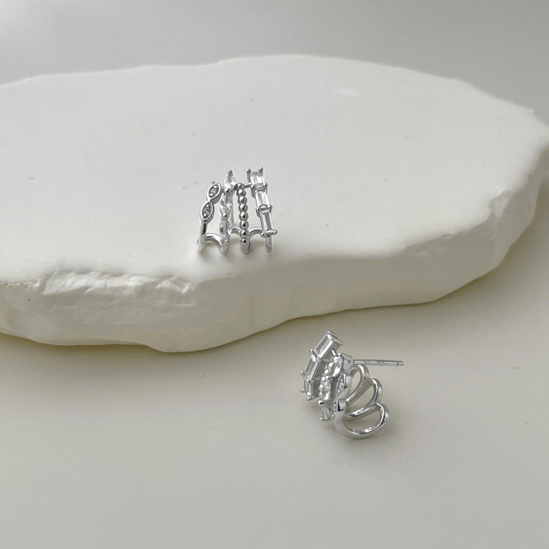 Calista - S925 Rhodium Plated Earrings